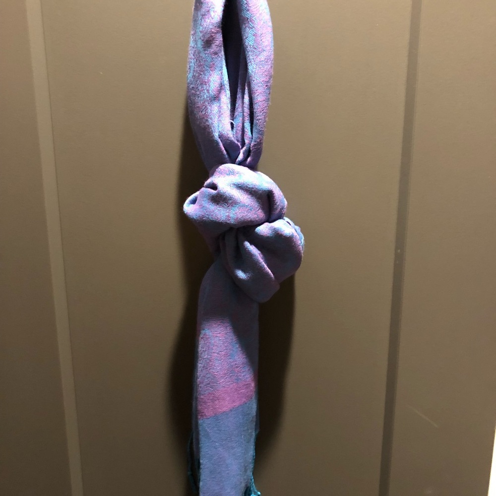 Blue and purple scarf
